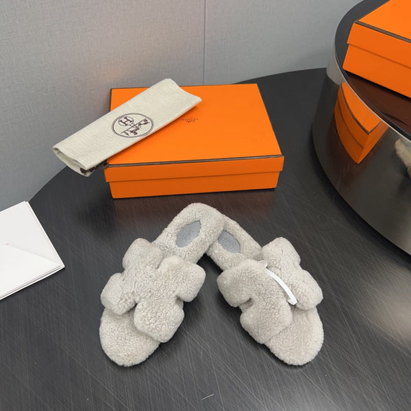 HM Oran Sandal Light Grey Wool 952308