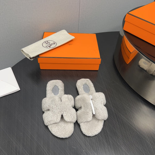 HM Oran Sandal Light Grey Wool 952308