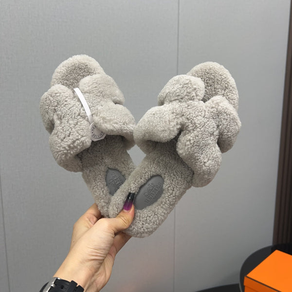 HM Oran Sandal Light Grey Wool 952308