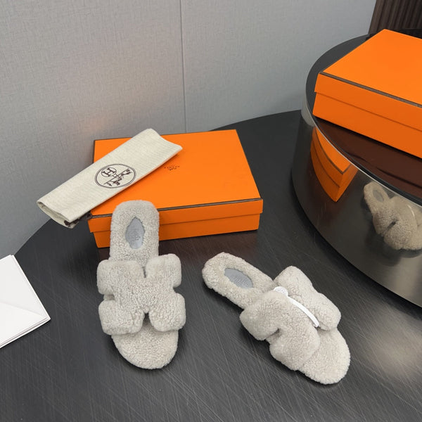 HM Oran Sandal Light Grey Wool 952308