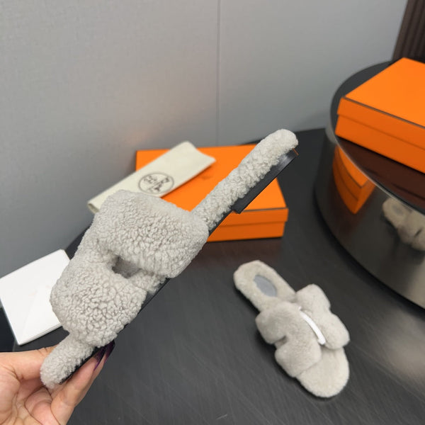 HM Oran Sandal Light Grey Wool 952308