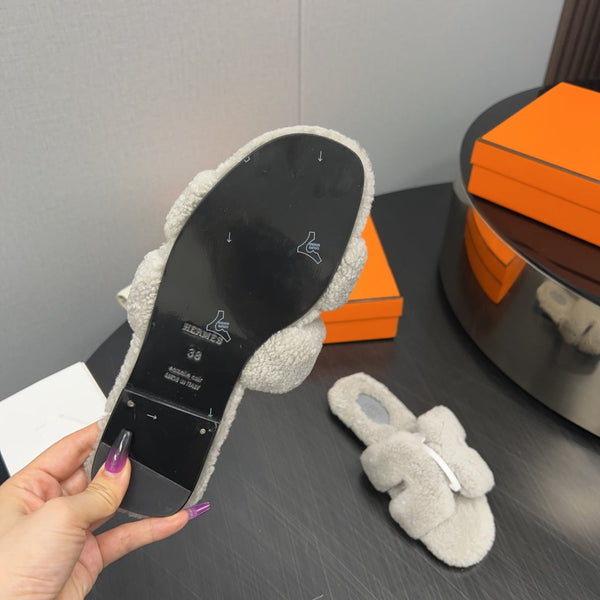 HM Oran Sandal Light Grey Wool 952308