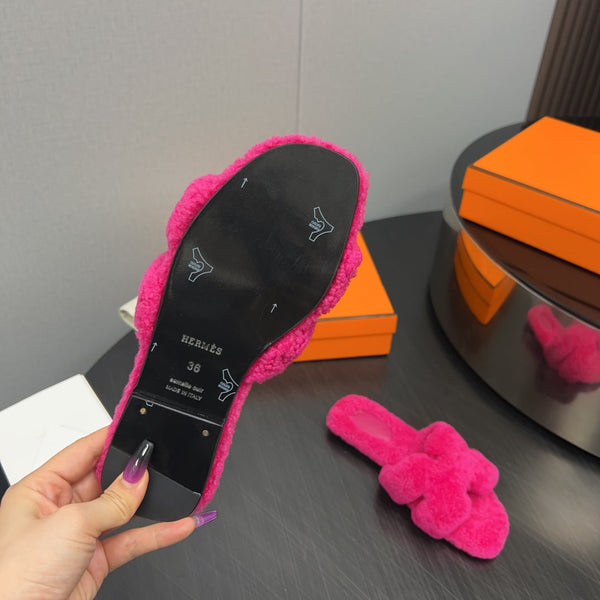 HM Oran Sandal Deep Pink Wool 952310