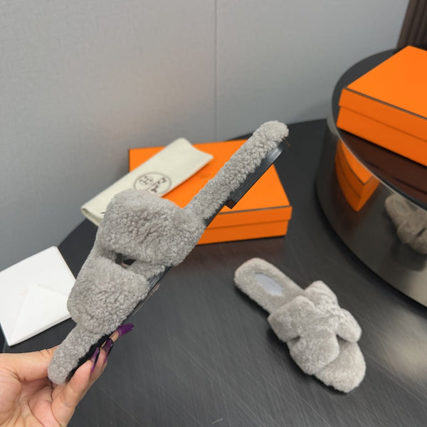 HM Oran Sandal Grey Wool 952314