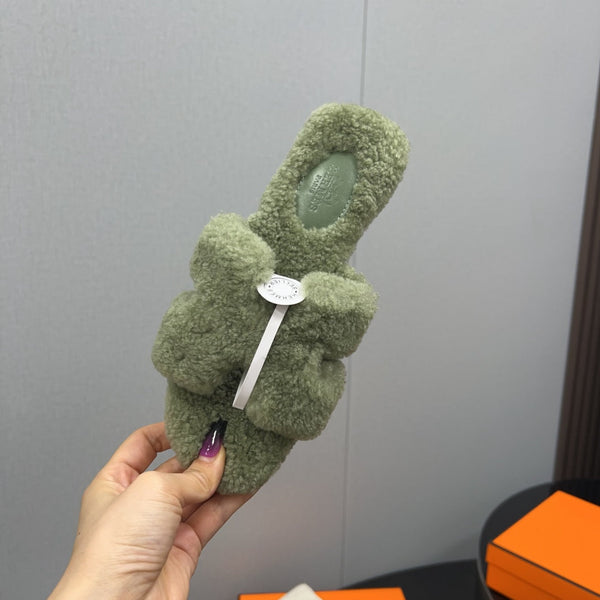 HM Oran Sandal Fern Green Wool 952316