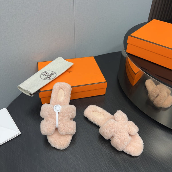 HM Oran Sandal Coral Pink Wool 952338