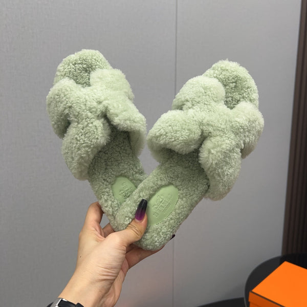 HM Oran Sandal Light Olive Wool 952320