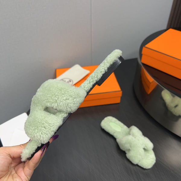 HM Oran Sandal Light Olive Wool 952320