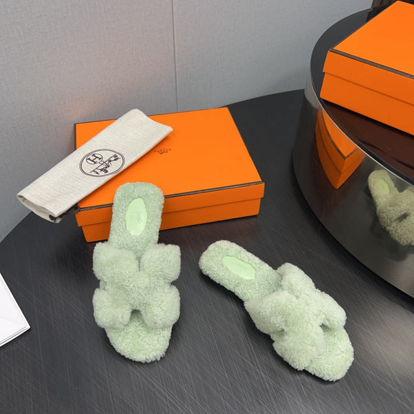 HM Oran Sandal Light Olive Wool 952320