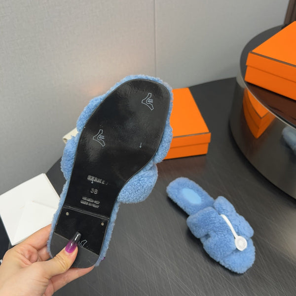 HM Oran Sandal Light Blue Wool 952322