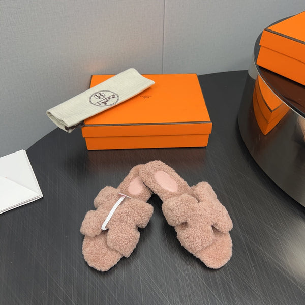 HM Oran Sandal Dark Beige Pink Wool 952324