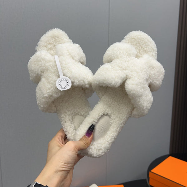 HM Oran Sandal White Wool 952326