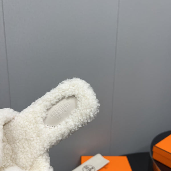 HM Oran Sandal White Wool 952326