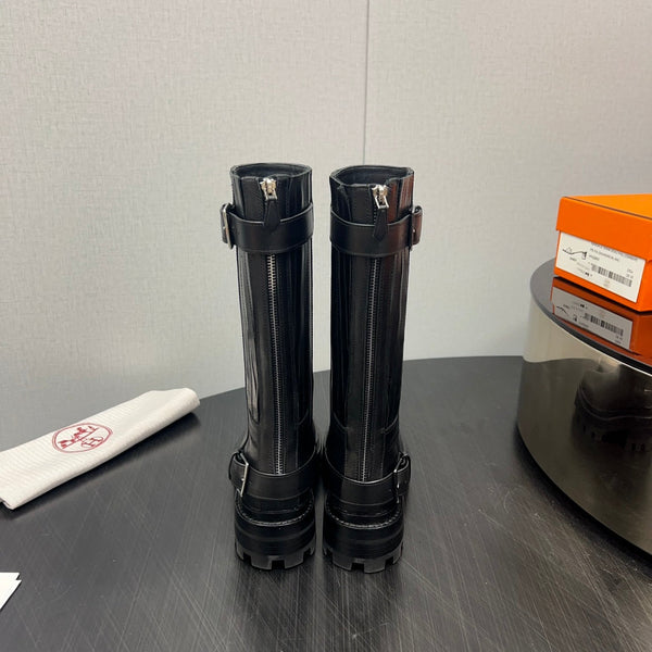 HM Jaimy High Boot 30mm In Black Cowhide 952467