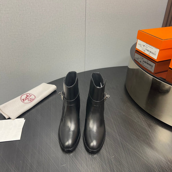 HM Frenchie 50 Ankle Boot Black Cowhide 952485