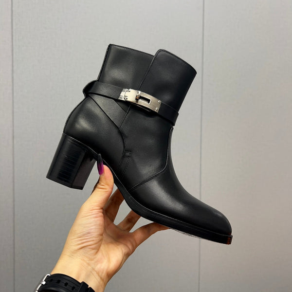 HM Frenchie 50 Ankle Boot Black Cowhide 952485