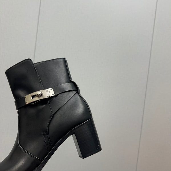 HM Frenchie 50 Ankle Boot Black Cowhide 952485