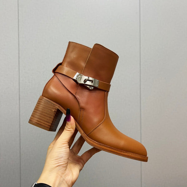 Stivaletto HM Frenchie 50 in pelle di vacchetta marrone 952487