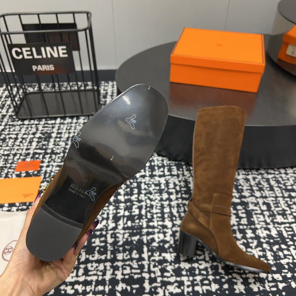 HM Justine 50 Boot Chestnut Brown Suede 952363