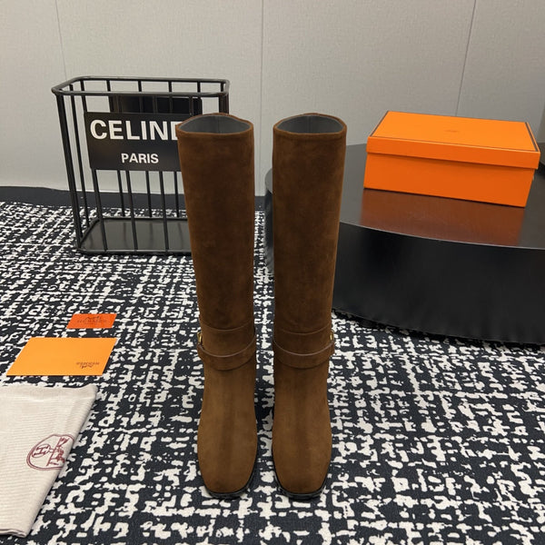 HM Justine 50 Boot Chestnut Brown Suede 952363