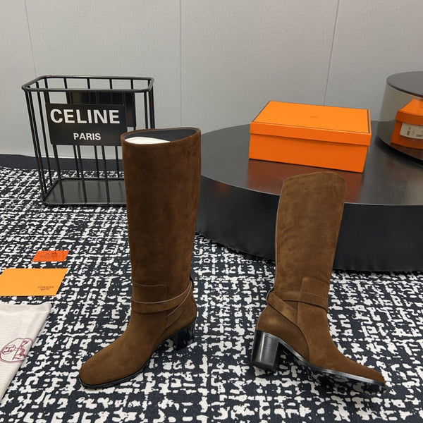 HM Justine 50 Boot Chestnut Brown Suede 952363