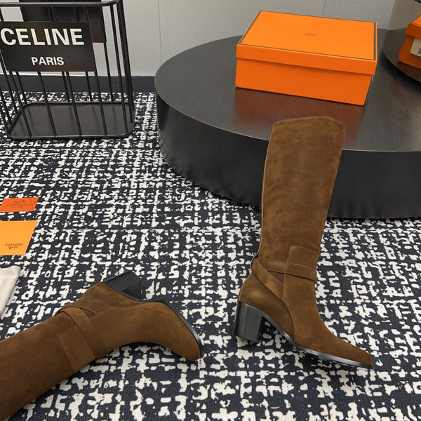 HM Justine 50 Boot Chestnut Brown Suede 952363