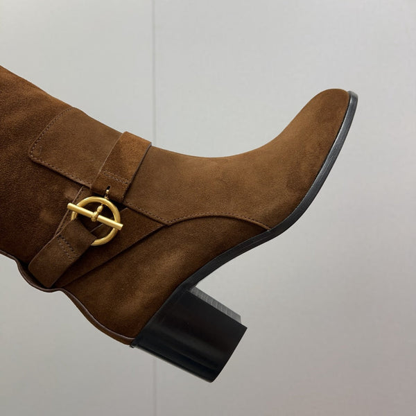 HM Justine 50 Boot Chestnut Brown Suede 952363