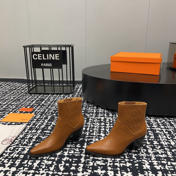 HM Vegas Ankle Boot 75mm Brown Cowhide 952372