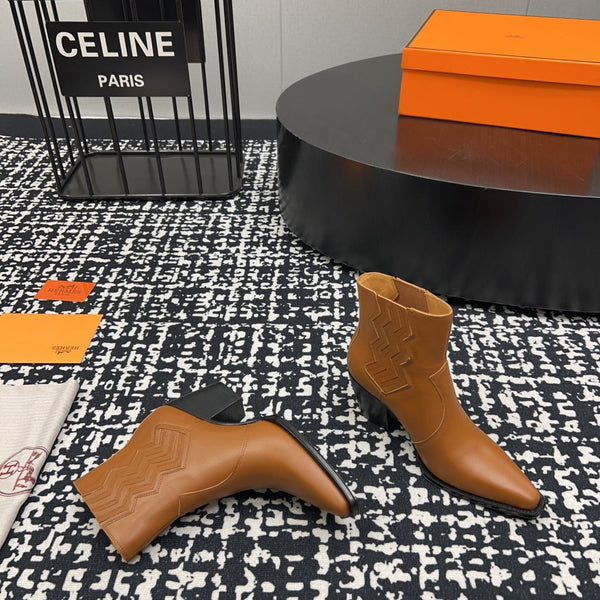 HM Vegas Ankle Boot 75mm Brown Cowhide 952372