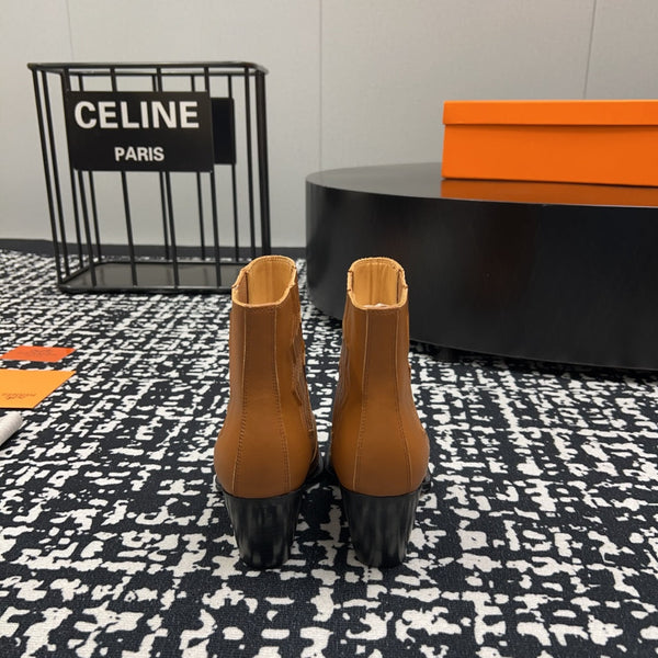 HM Vegas Ankle Boot 75mm Brown Cowhide 952372