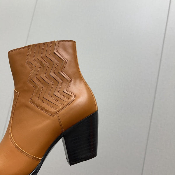 HM Vegas Ankle Boot 75mm Brown Cowhide 952372