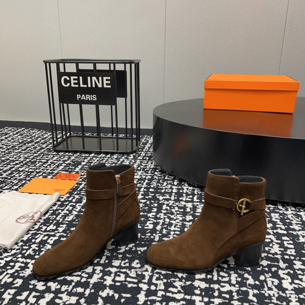 Stivaletto HM Jill 60 in pelle scamosciata marrone terra 952380