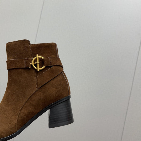 Stivaletto HM Jill 60 in pelle scamosciata marrone terra 952380