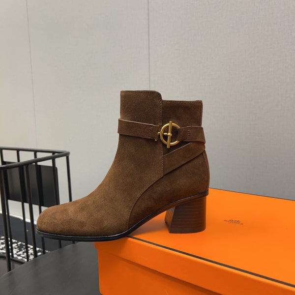 Stivaletto HM Jill 60 in pelle scamosciata marrone terra 952380