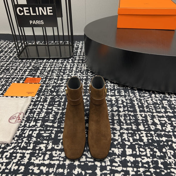 Stivaletto HM Jill 60 in pelle scamosciata marrone terra 952380