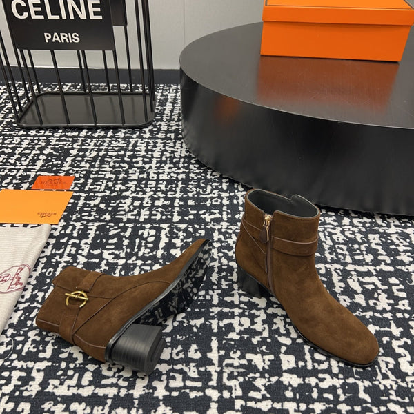 Stivaletto HM Jill 60 in pelle scamosciata marrone terra 952380