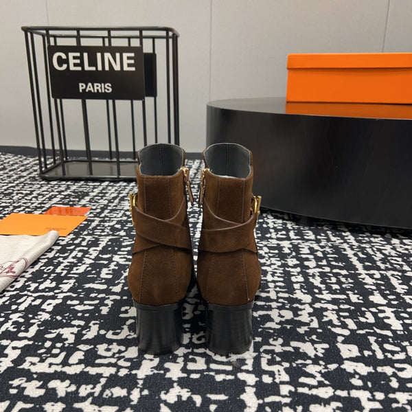 Stivaletto HM Jill 60 in pelle scamosciata marrone terra 952380