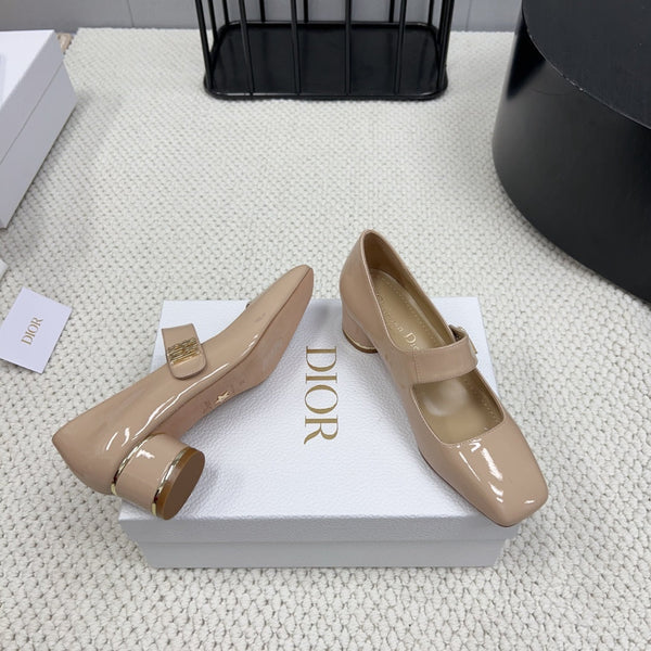 Miss Dior Pump 45mm In Beige Pink Glossy Lambskin 995137