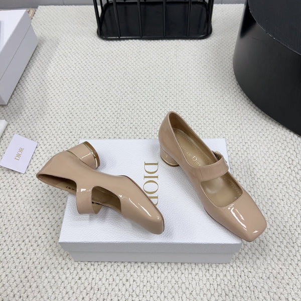 Miss Dior Pump 45mm In Beige Pink Glossy Lambskin 995137