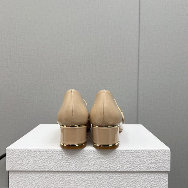 Miss Dior Pump 45mm In Beige Pink Glossy Lambskin 995137