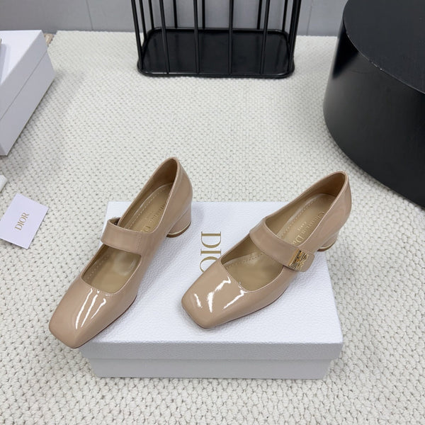 Miss Dior Pump 45mm In Beige Pink Glossy Lambskin 995137
