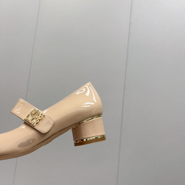 Miss Dior Pump 45mm In Beige Pink Glossy Lambskin 995137