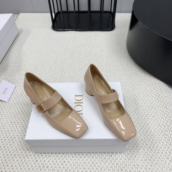 Miss Dior Pump 45mm In Beige Pink Glossy Lambskin 995137