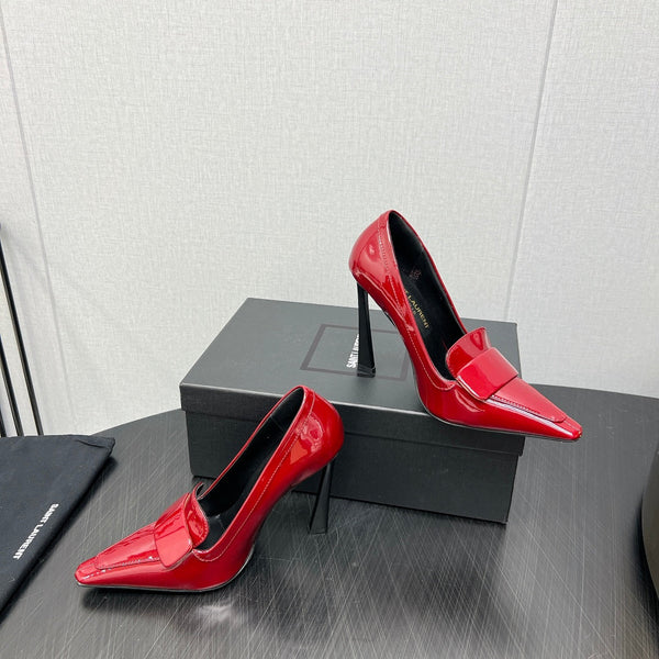 D'ORSAY PUMPS IN RED GLOSSY CALFSKIN