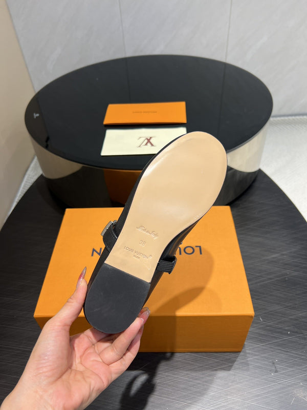 LV Romy Flat Ballerina Black Lambskin 516500