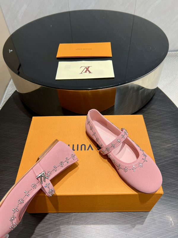 LV Romy Flat Ballerina Pink Lambskin 516502
