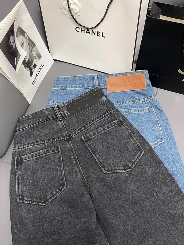 Loew White Anagram Dark Grey Jean