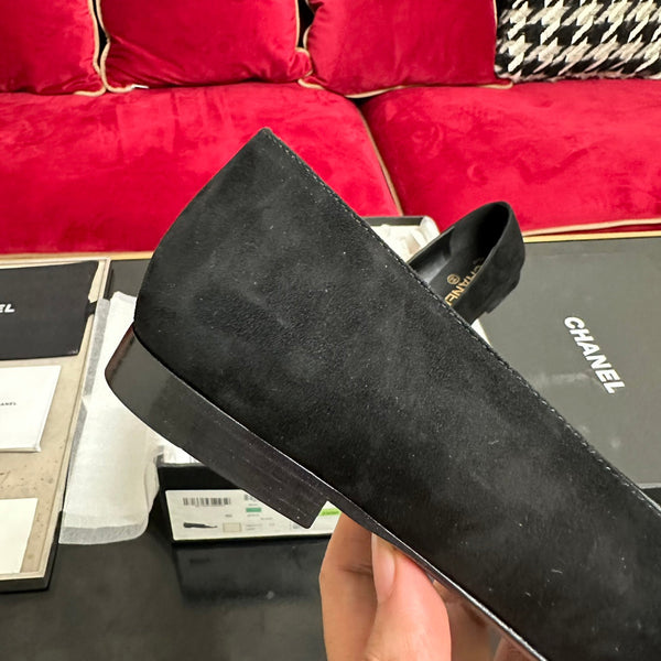 ballerina bianca fiore pelle scamosciata nera pelle di vitello verniciata nera