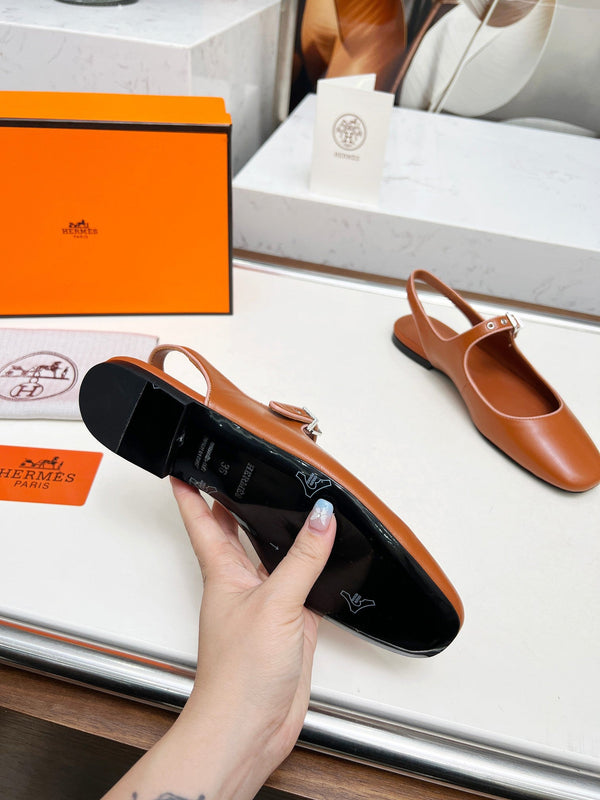 Kleo Slingback Tan Lambskin 214068