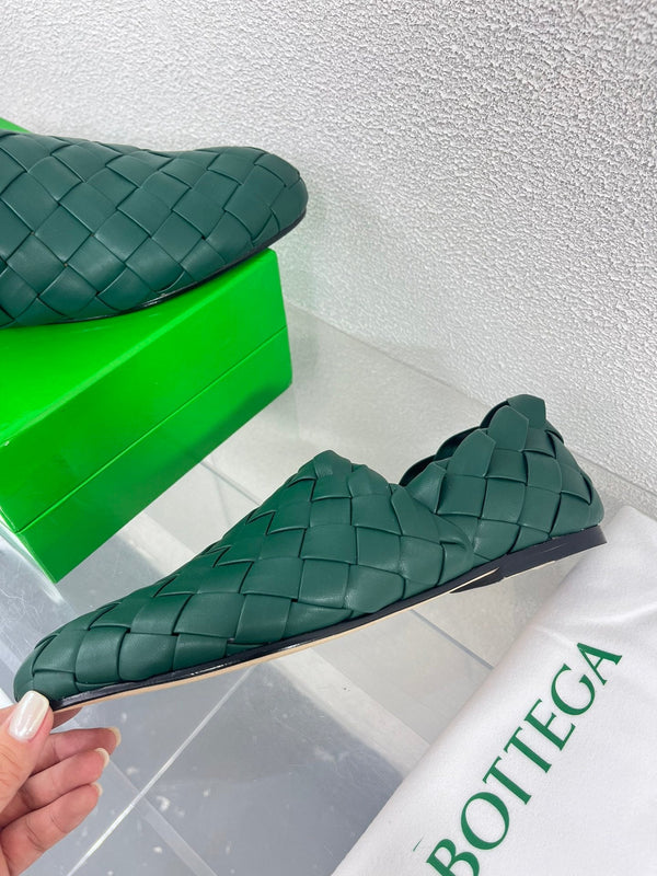Bottega Veneta Intrecciato Green Lambskin 972905